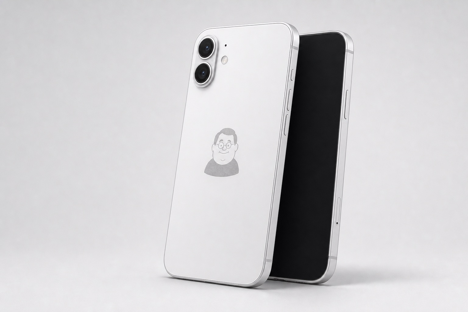 白いOji Phoneの背面